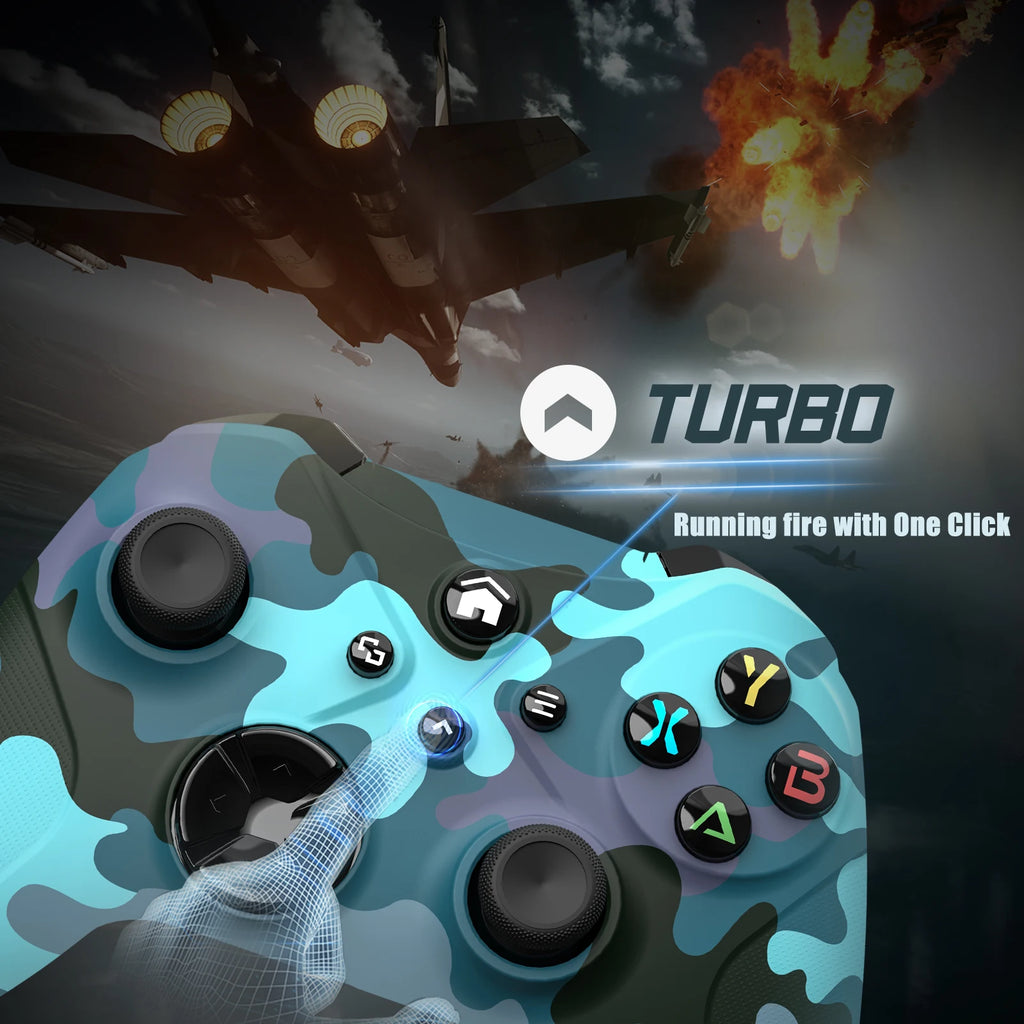 Mando de Juego Inalámbrico para Xbox One Series X/S con Wifi, Sensor Giroscópico de 6 Ejes, Doble Vibración, Joystick con Efecto Hall