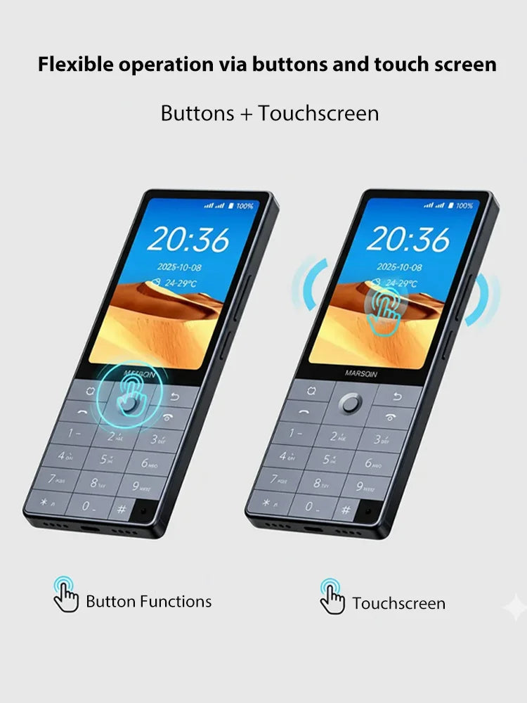 Nuevo teléfono inteligente Qin F25, Google Play, Android 14, tarjetas SIM duales, 6GB + 128GB, 2700mAh, WIFI Bluetooth, pantalla táctil de 3,54 pulgadas, MTK8786