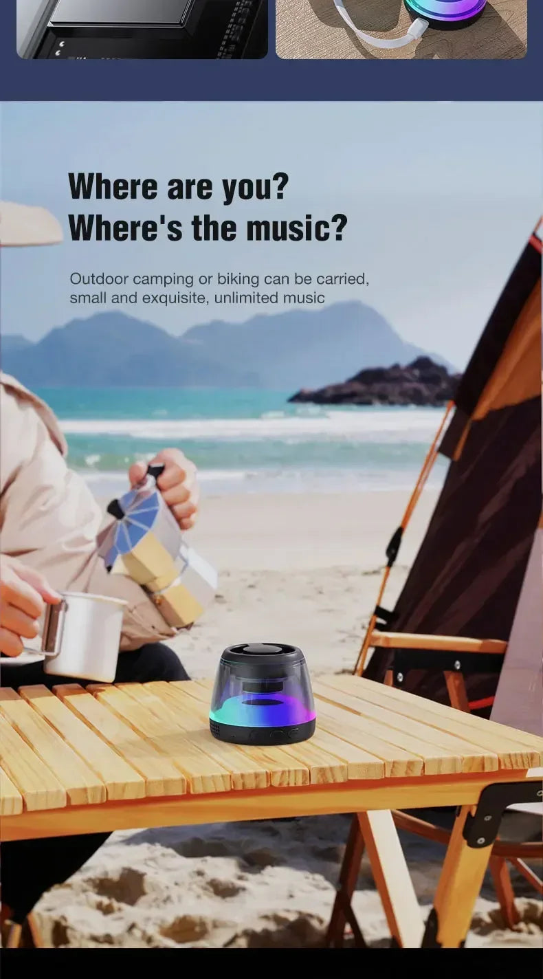 Altavoz para juegos con soporte magnético para teléfono inalámbrico: compatible con MagSafe y Android, resistente al agua IPX5, iluminación RGB, montaje en superficie metálica