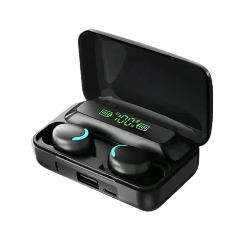 Auriculares Bluetooth multifuncionales F9, manos libres, táctiles, resistentes al agua, estéreo 9D, auriculares deportivos para todos los teléfonos inteligentes