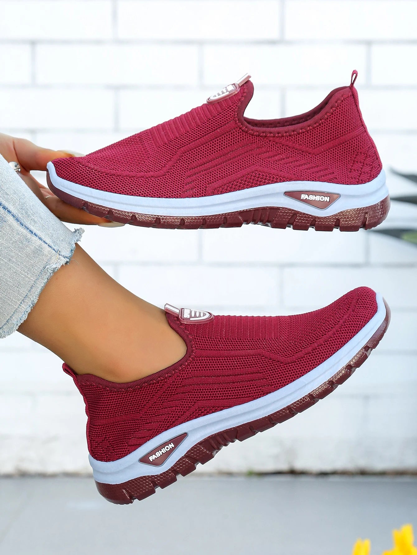 Zapatillas de Mujer Sin Cordones Tejido Transpirable