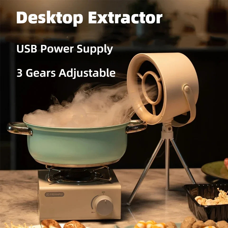 Ventilador de escape portátil, Extractor de campana pequeña para cocina, barbacoa, suministro USB, campana extractora de escritorio, Mini campana de cocina de succión, nuevo, 2024