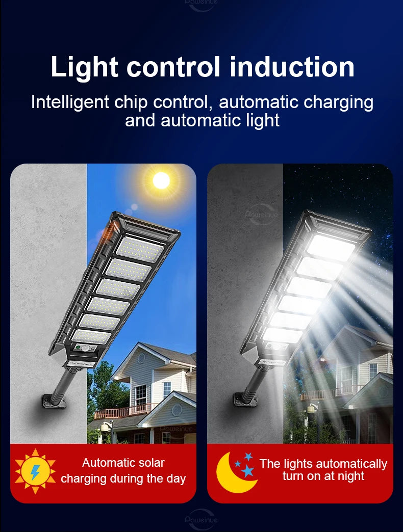 Lámpara Solar LED para Jardín con Sensor de Movimiento IP65
