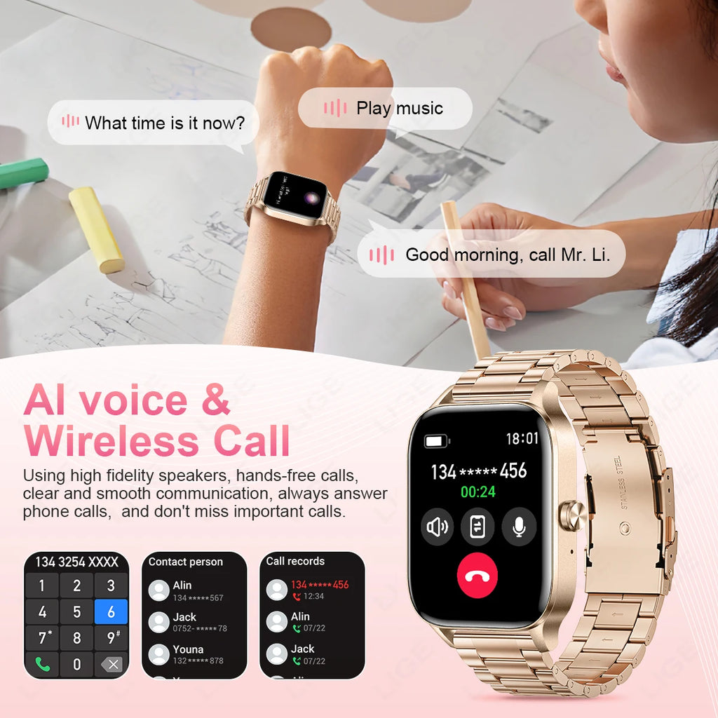 Reloj Inteligente LIGE con Llamadas y Monitor de Sueño
