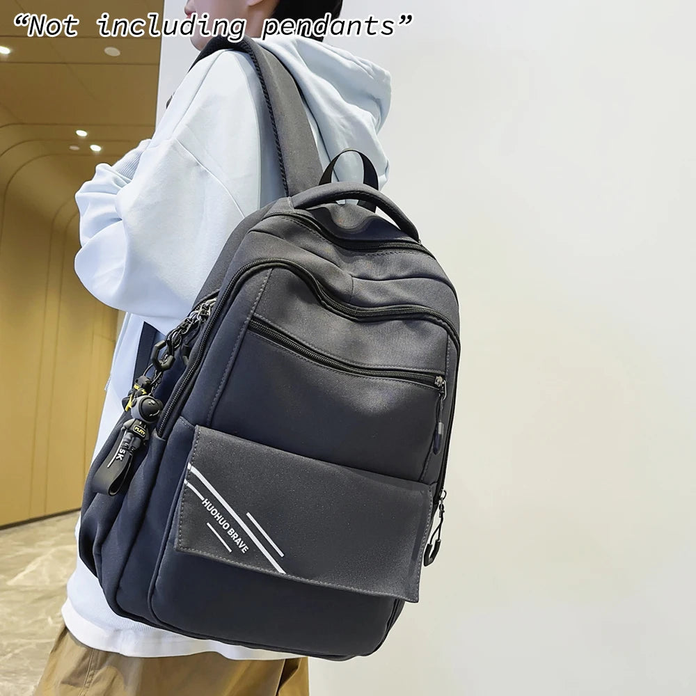 Mochila de Nailon de Gran Capacidad con Bolsillo Oculto, Mochila Escolar Resistente, Bolso Casual para Uso Diario y Viajes