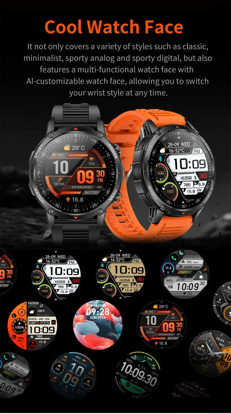 Reloj Inteligente Militar T-Rex 3 GPS Bluetooth