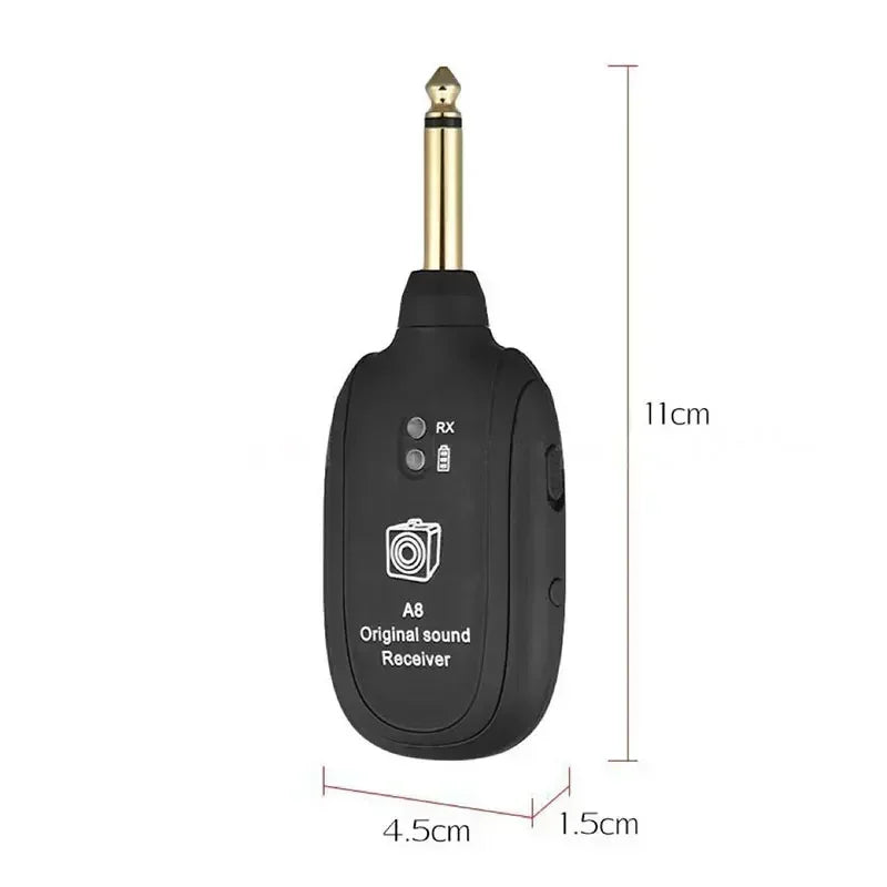 Transmisor y receptor inalámbrico para guitarra de 50M, sonido original sin demora, recargable, para guitarra eléctrica, bajo, ukelele, uso en escenario y estudio.