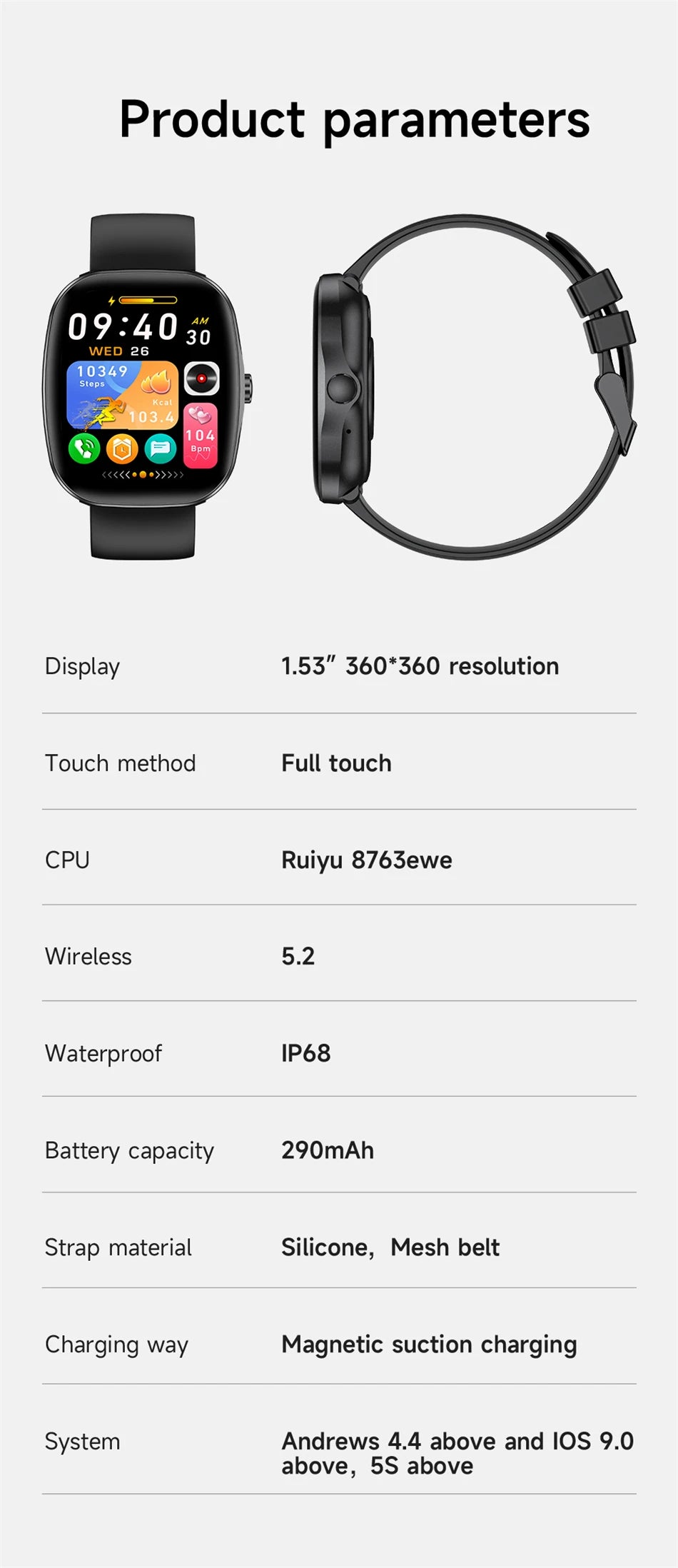 Reloj Inteligente LIGE para Mujer Bluetooth con Caja