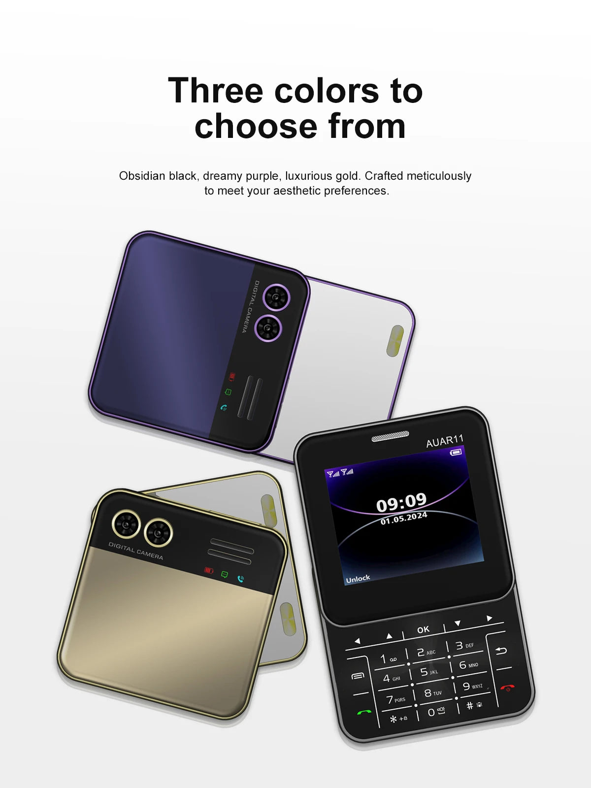 Teléfono SERVO AUAR11 Dual SIM 2G GSM Pantalla Giratoria 2.4"