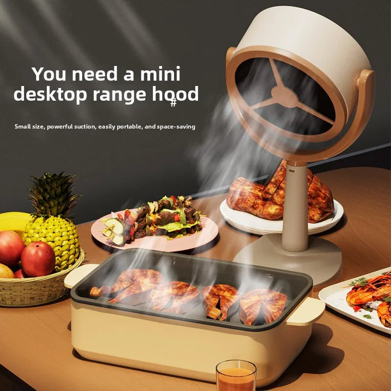 Campana Extractora eléctrica de escritorio, Mini extractor de aire portátil de alta potencia de succión con ángulo ajustable USB para barbacoa, olla caliente, electrodoméstico de cocina
