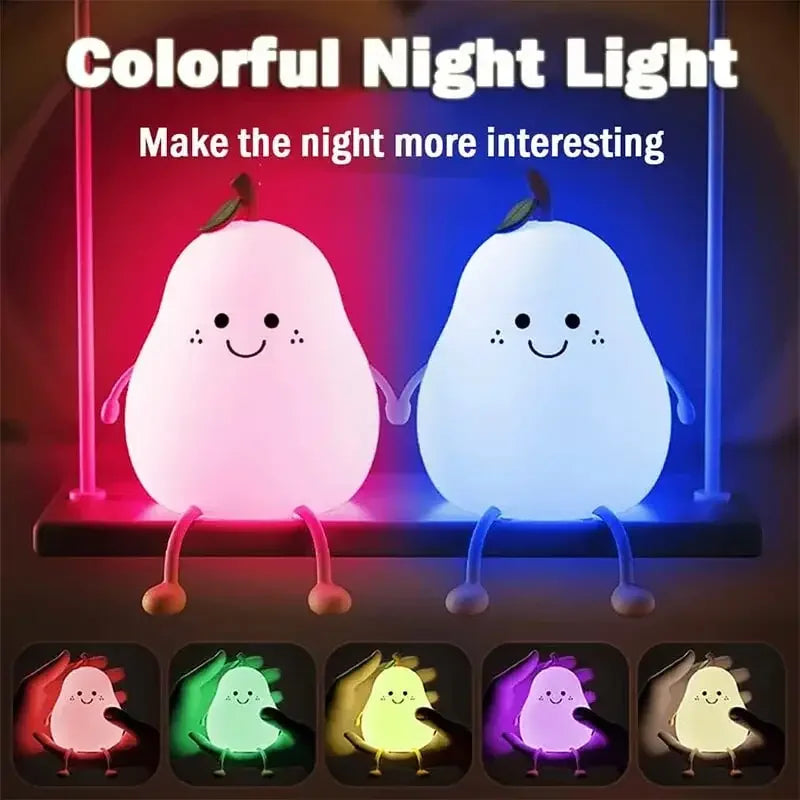 Luz nocturna de silicona suave: lámpara de noche regulable de 3 niveles con control táctil recargable por USB para guardería, niños, bebés y decoración de regalo