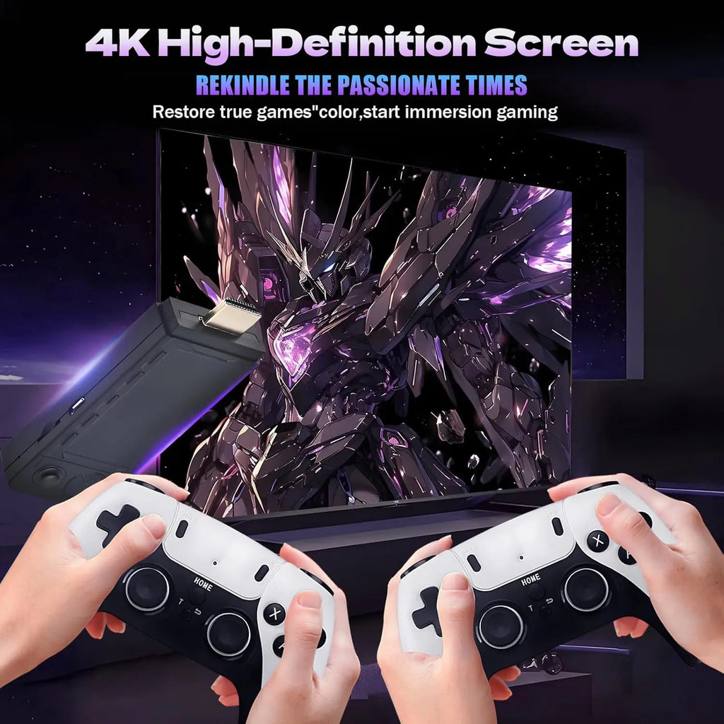 Consola de Juegos Retro X9 Pro 4K, Consola de Juegos Precargada con Más de 37000 Juegos Clásicos, Más de 45 Simuladores, Controles Inalámbricos de 2.4G, Juegos Retro para TV