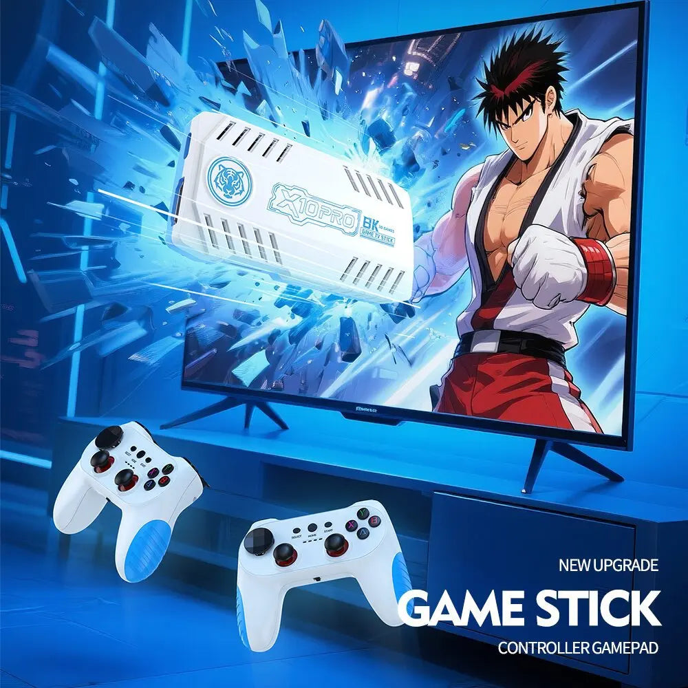 Consola de Videojuegos Retro X10 4K HD para TV, Mini Consola Portátil con Más de 50000 Juegos, 51 Emuladores, Controles Inalámbricos, Plug and Play