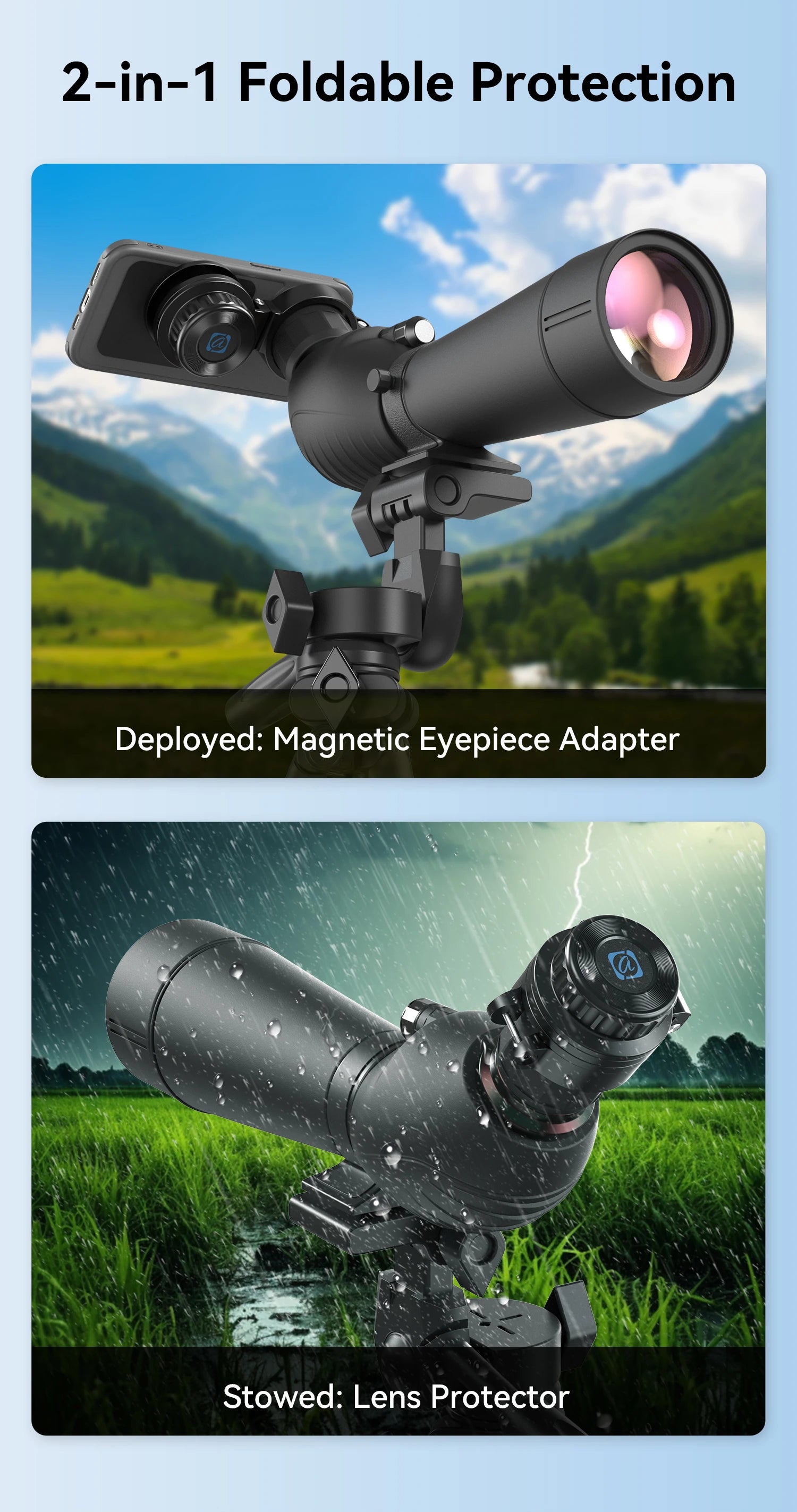 Adaptador Magnético APEXEL para Ocular de Telescopio y Celular