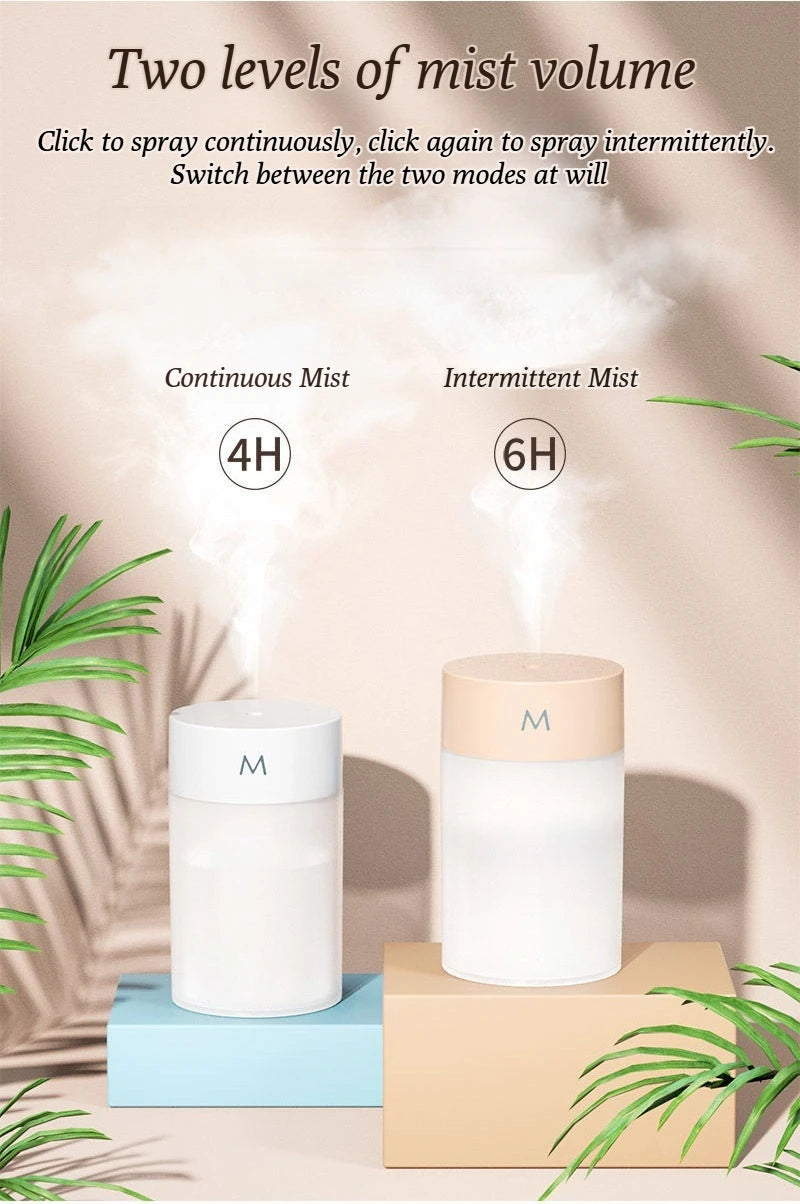 Mini humidificador de aire de 180ML, difusor de aroma eléctrico USB, purificador de aceites esenciales, generador de niebla de aromaterapia, luces para coche, hogar y dormitorio