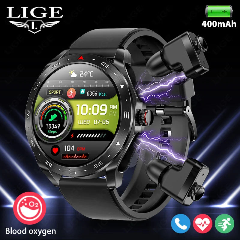 Reloj Inteligente AMOLED con Auriculares Bluetooth Incluidos