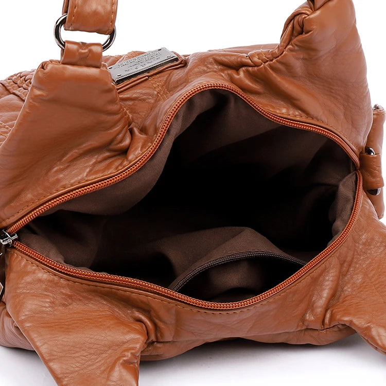 Bolso cruzado retro para mujer, bolso de hombro convertible de gran capacidad y bolso, piel sintética con cremallera, adecuado para da