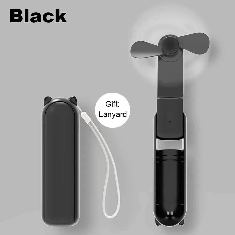 Mini Ventilador Portátil Plegable con Banco de Energía