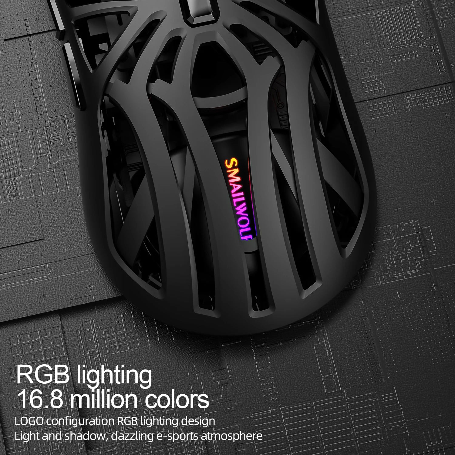 SmailWolf RS8 Bluetooth inalámbrico 2,4g ratón para juegos triple modo ligero e-sports gaming 1K tasa de retorno 10000DPI ordenador