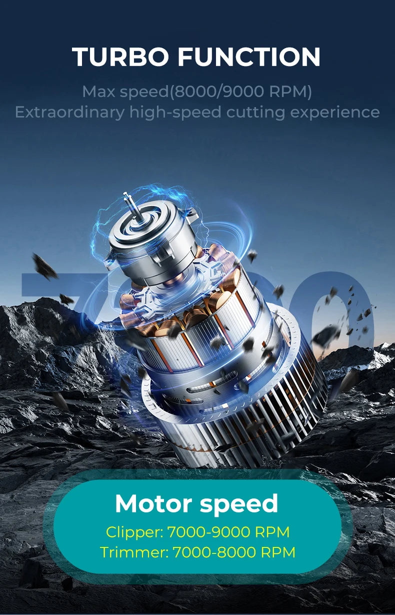 Cortadora de Pelo de Alta Gama, Motor 9000 RPM, Cuerpo de Metal, Recortadora de Barba V-886