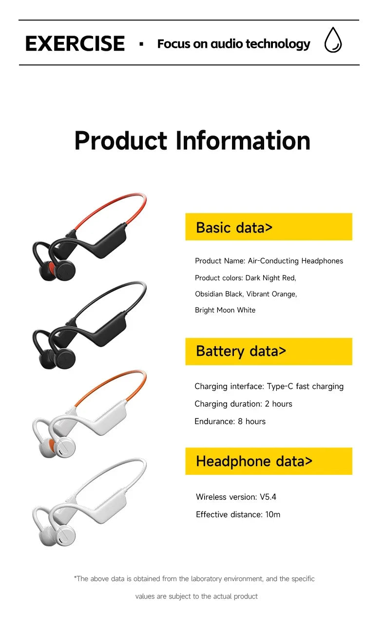 Auriculares de Conducción Ósea IPX8 Bluetooth Deportivos
