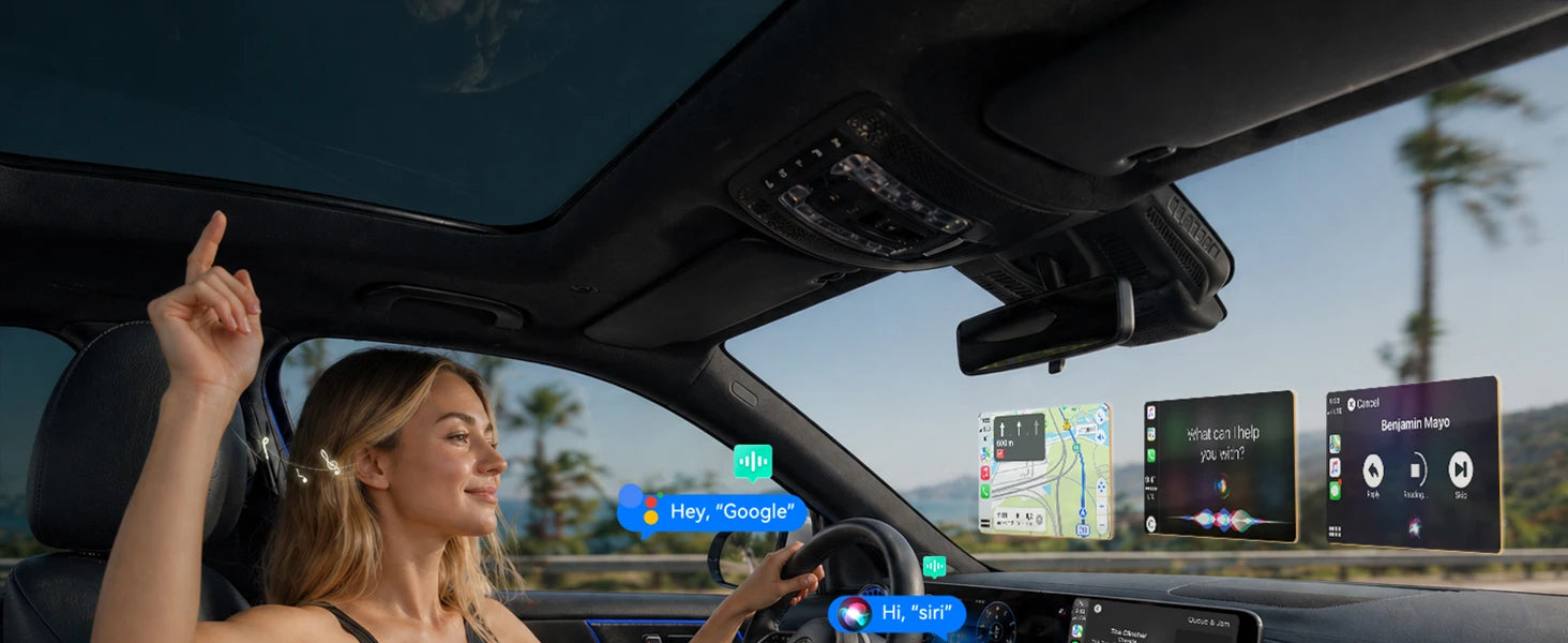 Adaptador Inalámbrico CarPlay 2026 (Tipo C) CarPlay y Android Auto, Puerto Tipo C, Convierte de Cableado a Inalámbrico, Plug & Play, Auto-C