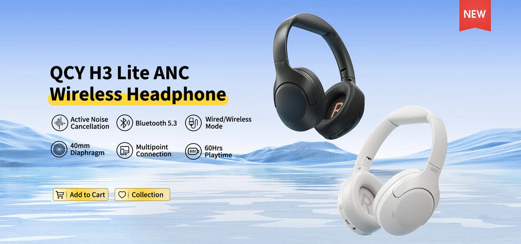 QCY H3 Lite Auriculares ANC Bluetooth 5.3 60H