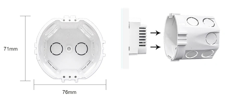 Interruptor inteligente de encendido y apagado con WiFi, dispositivo con botón de encendido de 220V, para pared, Alexa, Google Home, sin cable neutro, UE, dos vías