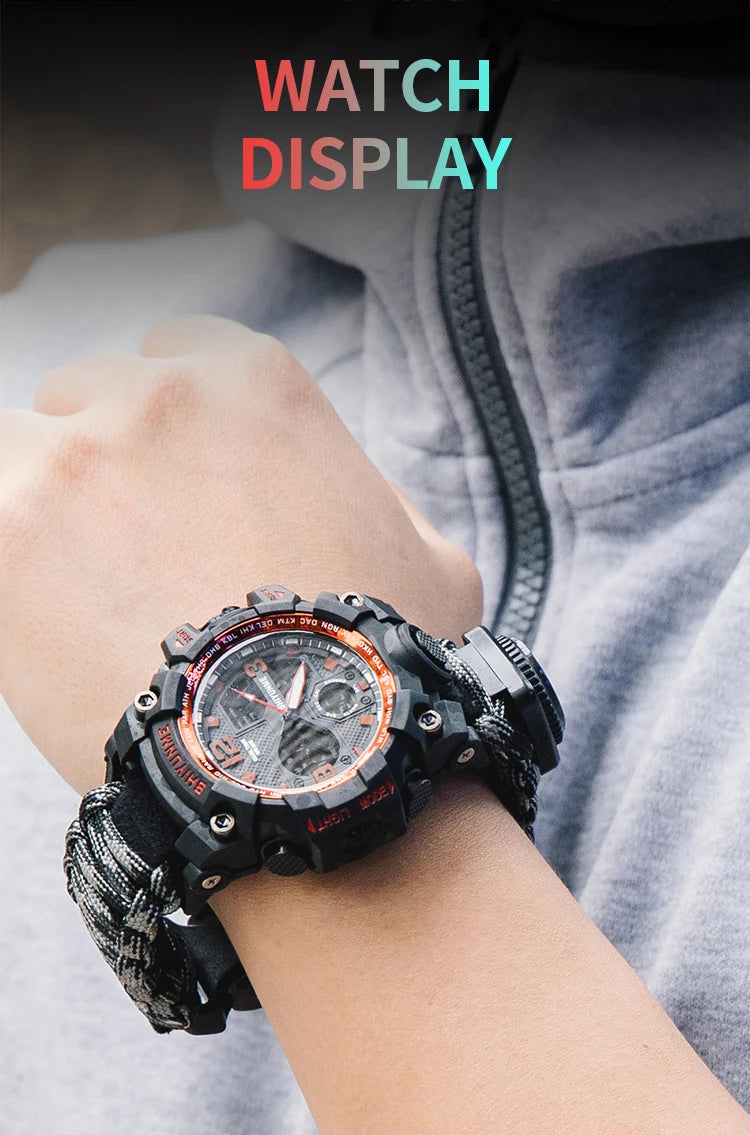 Reloj Militar SHIYUNME para Hombre con Brújula, LED y Temperatura
