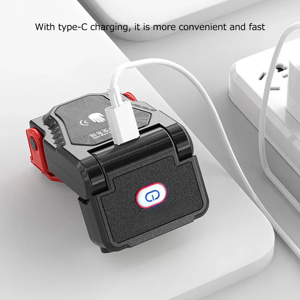 Faro LED Recargable USB con Sensor de Movimiento para Camping