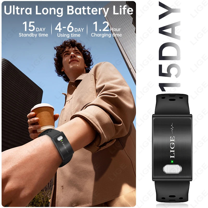 Reloj Inteligente LIGE Sin Pantalla con ECG y HRV