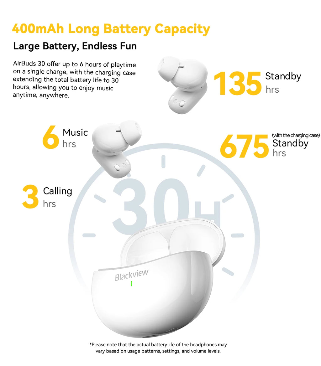 Blackview AirBuds 30 Auriculares TWS Bluetooth 5.3 ANC
