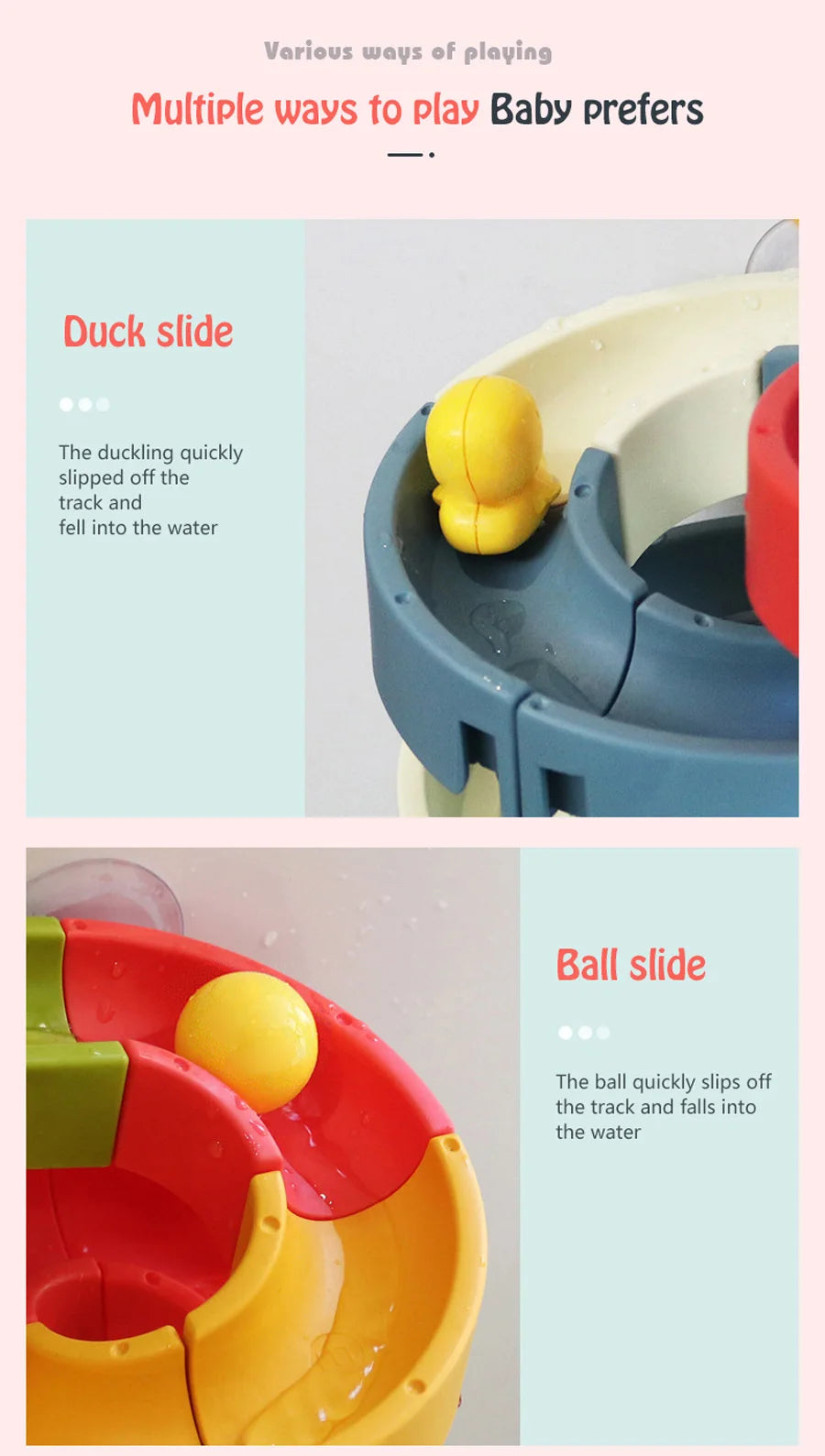 Pista de Agua DIY para Bañera con Figuras de Animales para Niños