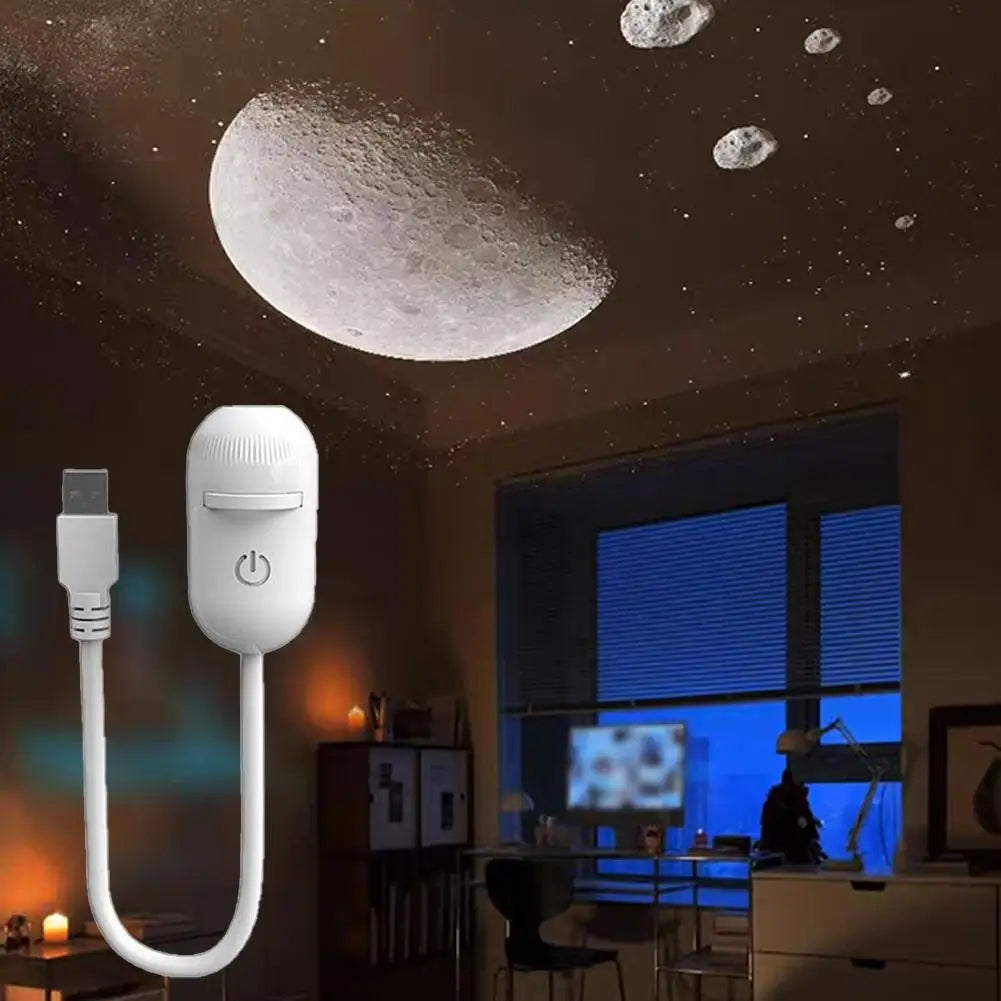 Mini Proyector de Estrellas 2 en 1, Lámpara Nocturna LED con Cielo Estrellado, Lámpara Ambiental para Dormitorio, Decoración y Luz de Ambiente LED
