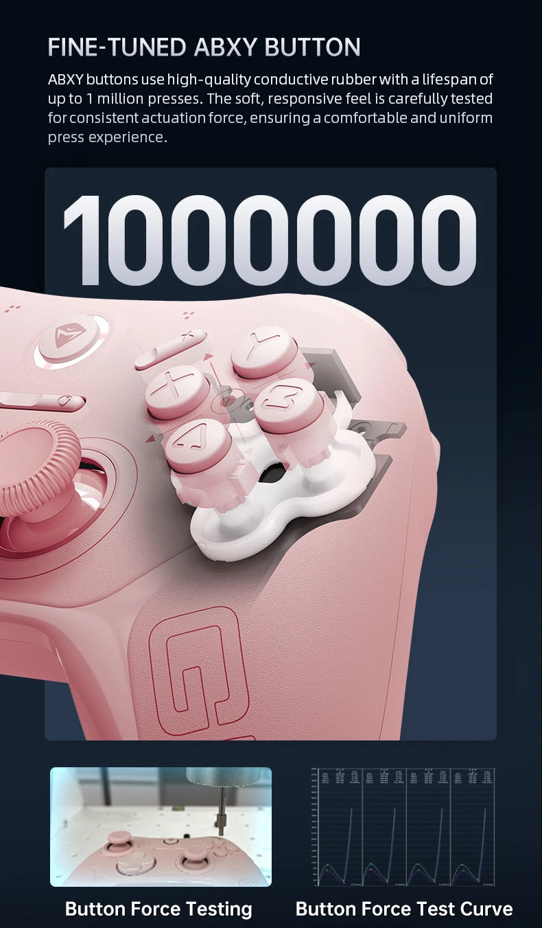 MACHENIKE-controlador inalámbrico G1 para videojuegos, Joystick de disparo de efecto Hall con tasa de orollamiento de 1K para Nintendo Switch, PC, iOS y Android