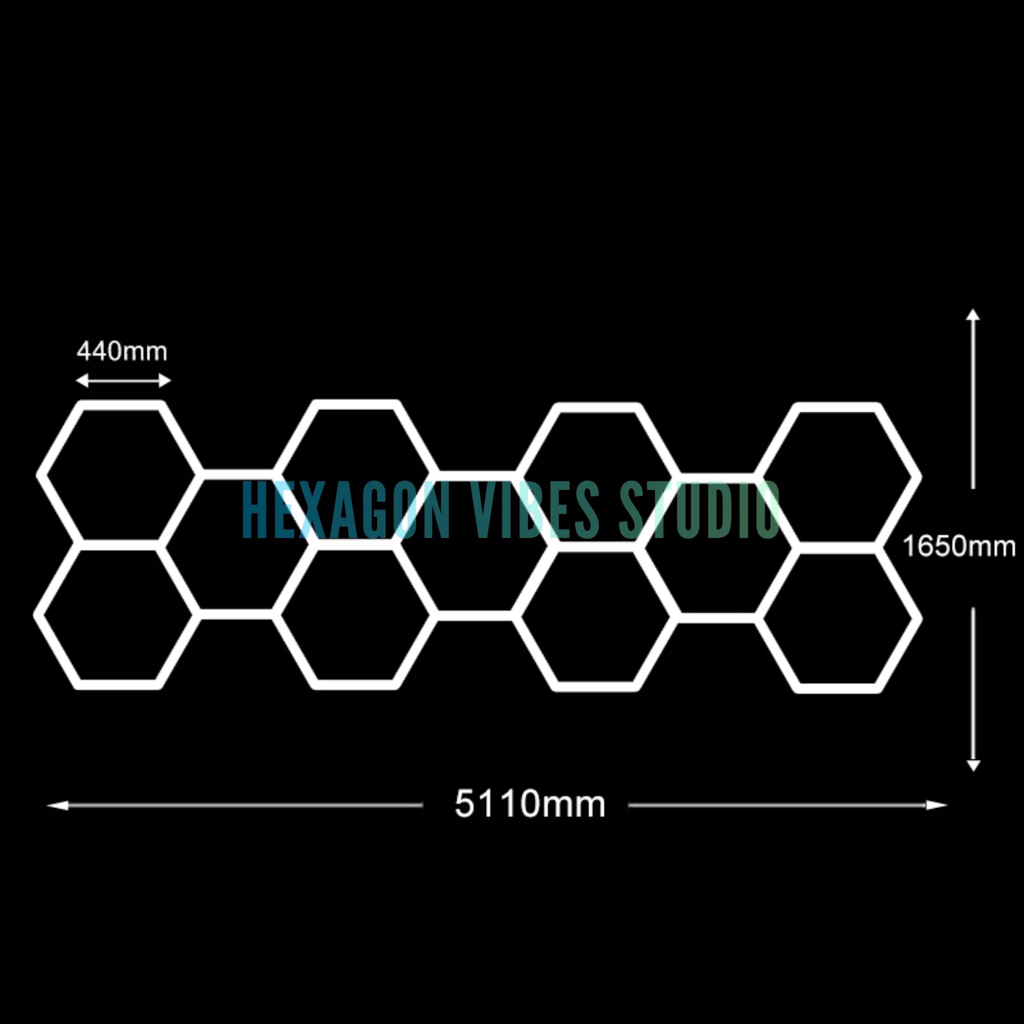 Luz LED hexagonal para garaje, 50000H, 6500K, ultrabrillante, para el hogar, gimnasio, barbería, detallado de coches, Bar, sótano, taller, iluminación de techo