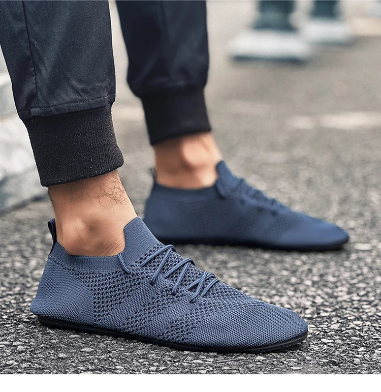 Zapatos informales con cordones para hombre, mocasines de malla transpirables para parejas, zapatillas informales ligeras y suaves para hombre, calzado para conducir al aire libre 36-47