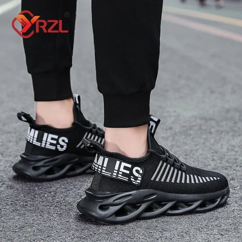 YRZL, zapatos para hombre, zapatillas cómodas, zapatillas transpirables para mujer, par de zapatos para correr, Tenis de malla, zapatos deportivos, talla 36-46, zapatillas para caminar para hombre