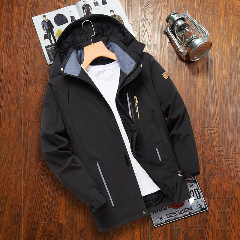 Parka Militar con Capucha para Hombre, Abrigo Cálido Anorak