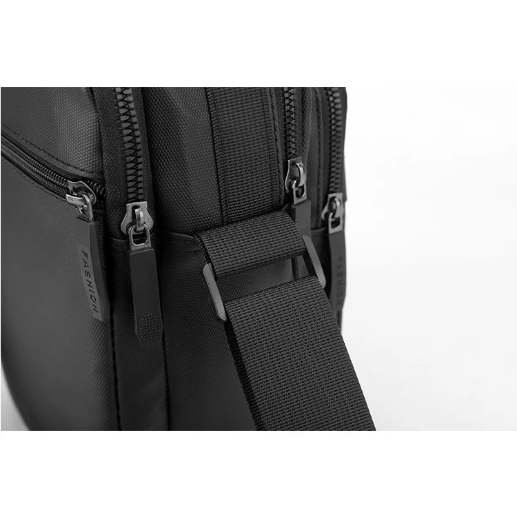 Bolso bandolera duradero, correa ajustable para el hombro, diseño multicapa, cremallera segura: bolsa de almacenamiento multifuncional