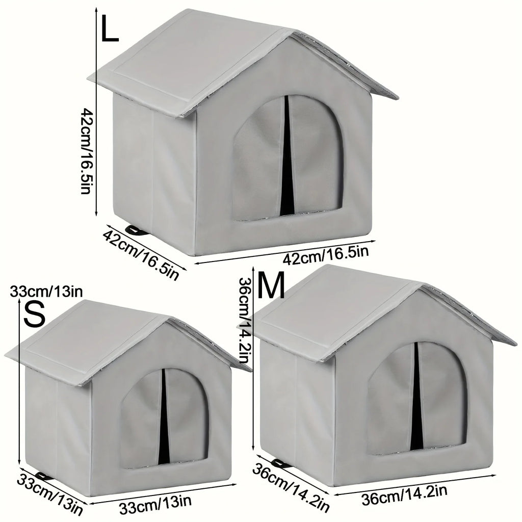 Cueva Cama para Mascotas Impermeable y Cálida, Plegable y Lavable