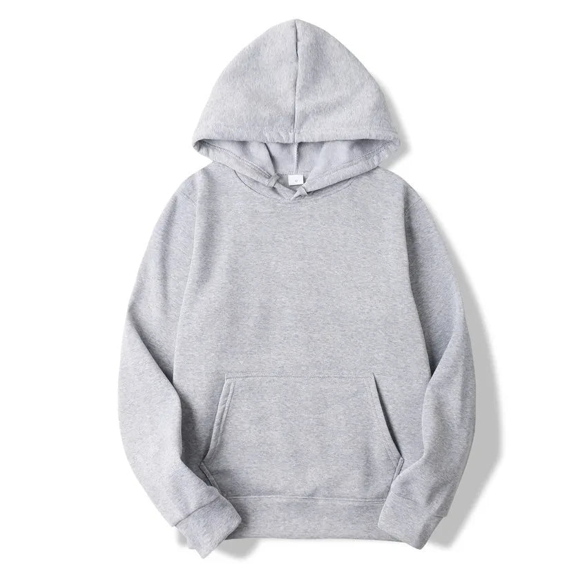 Sudadera con Capucha Casual para Hombre y Mujer, Color Sólido