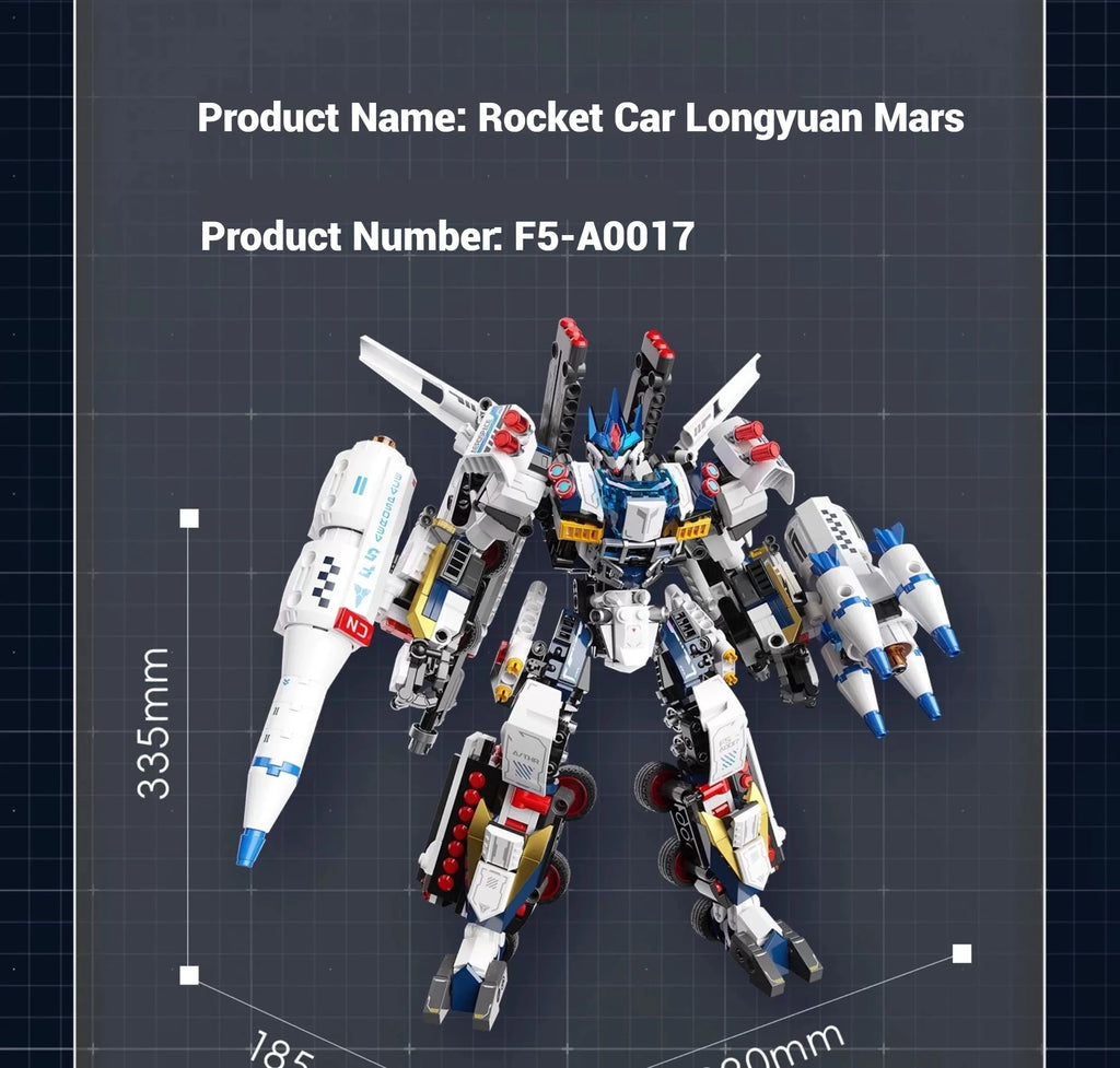 JAKI transformado Mecha coche misil militar cohete modelo de coche montaje, bloques de construcción Mecha juguetes de construcción, regalos de juguetes para niños