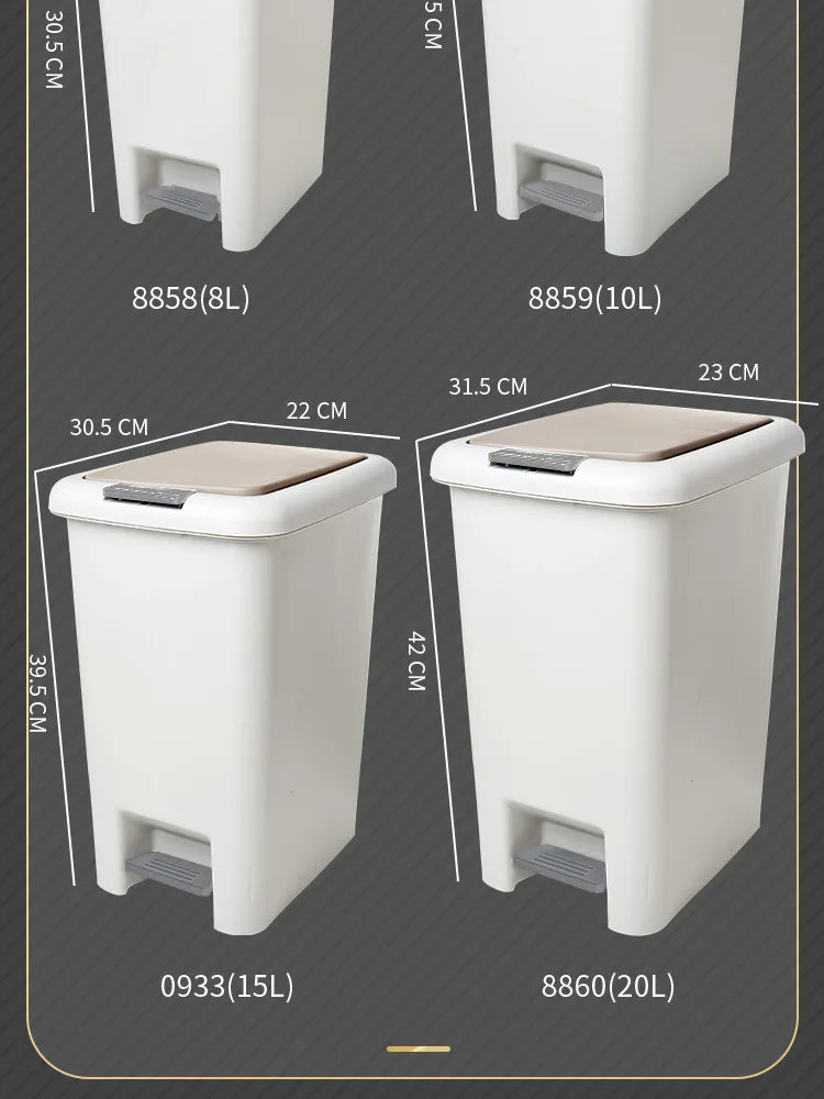 Cubo de basura con tapa doble, gran capacidad para cocina, baño, sala de estar, cubo de basura antiolores para el hogar, 1 ud.