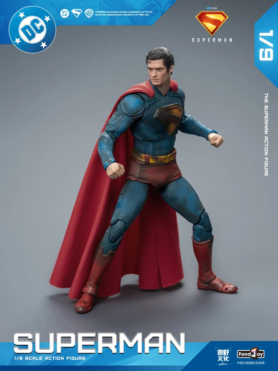 EN STOCK 2025 Fondjoy Battle figura de acción de Superman dañada David Corenswet 1/9 nueva figura de Superman junta de Pvc móvil