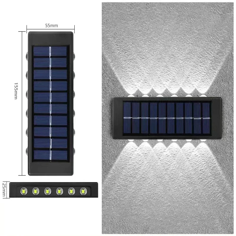 Lámpara Solar de Pared Impermeable para Jardín y Exterior