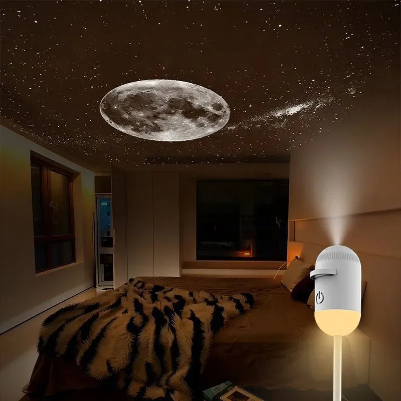 Mini proyector de estrellas Galaxy, luz nocturna dos en uno, luz ambiental para el hogar, decoración para dormitorio y coche, regalo para niños