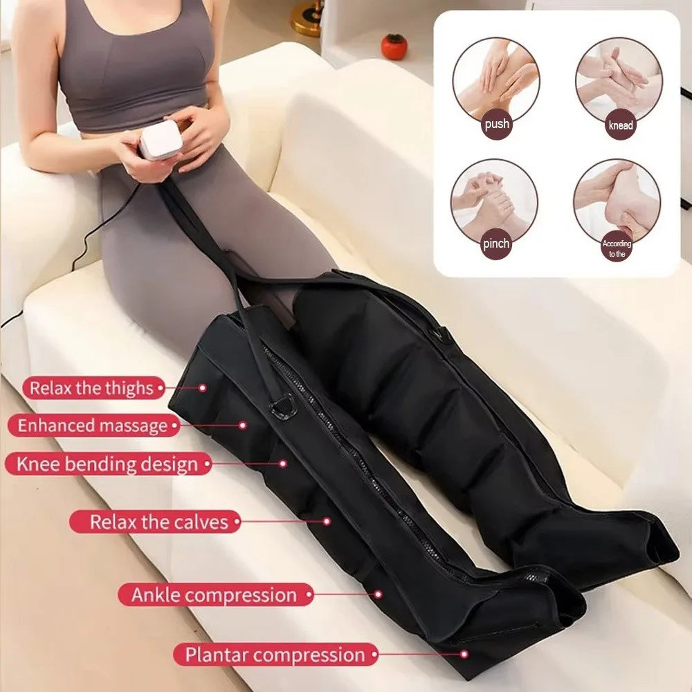 Masajeador Neumático de Piernas y Pantorrillas con Control Remoto