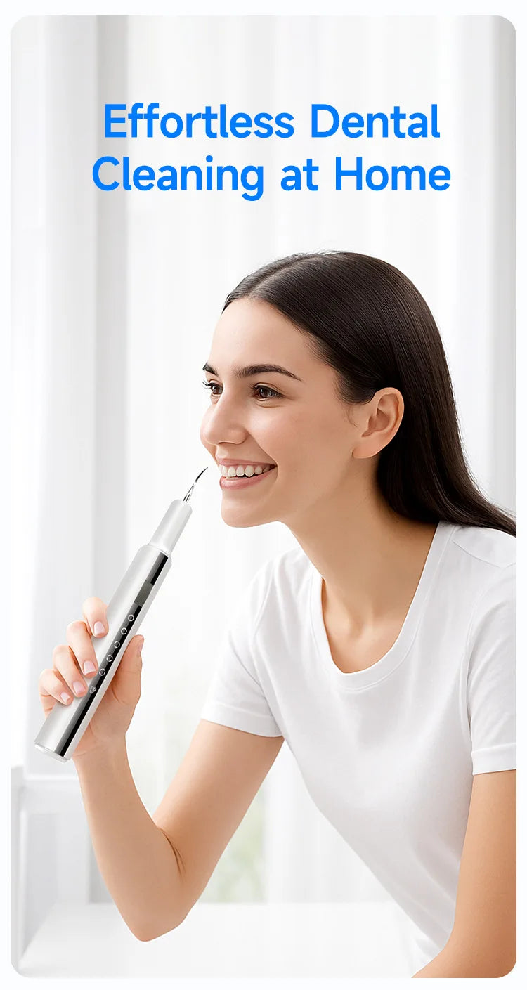 Escalador Dental eléctrico con vibración sónica, placa para blanquear los dientes, cálculo, café, humo, manchas, eliminación de sarro, cepillo de dientes