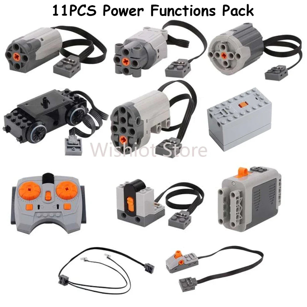 Funciones de energía técnica MOC compatibles con Legoeds, Motor M 8883, Control remoto modificado, grupo de energía, tren, caja de batería de litio 9686
